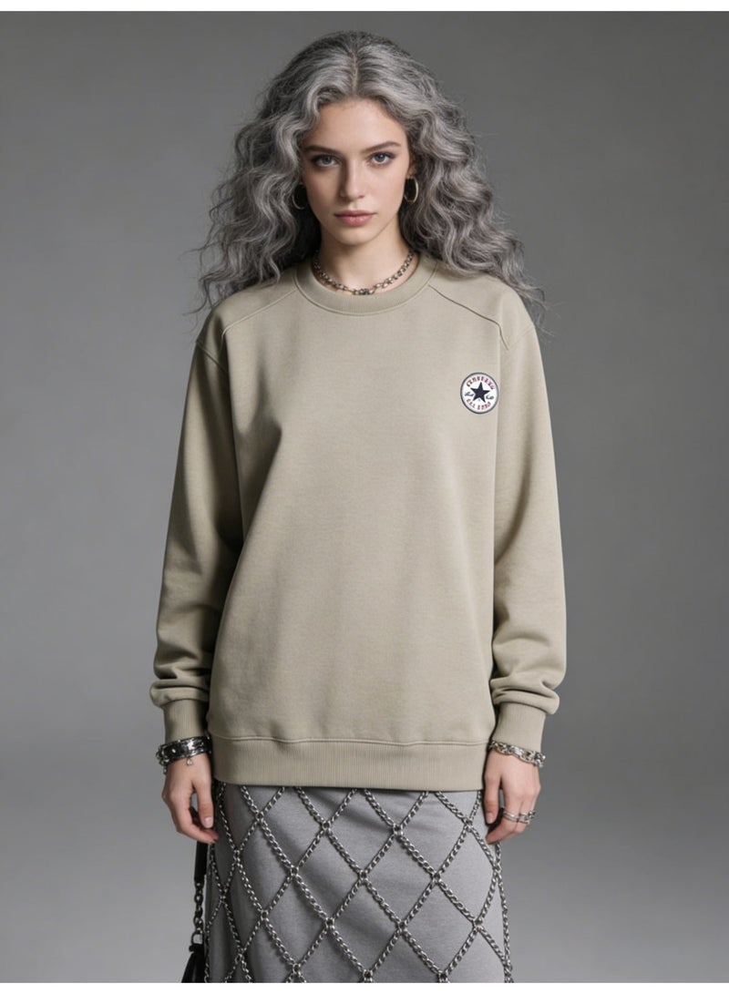 CONVERSE 2026 Converse Star Logo Unisex Crewneck Sweatshirt, Premium Cotton Blend Loose Fit Casual Pullover for Men & Women, Classic American Streetwear Essential - Image 2